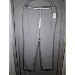 Caslon Striped Pants Cropped Ankle Career Casual Navy Ivory Size‎ 10